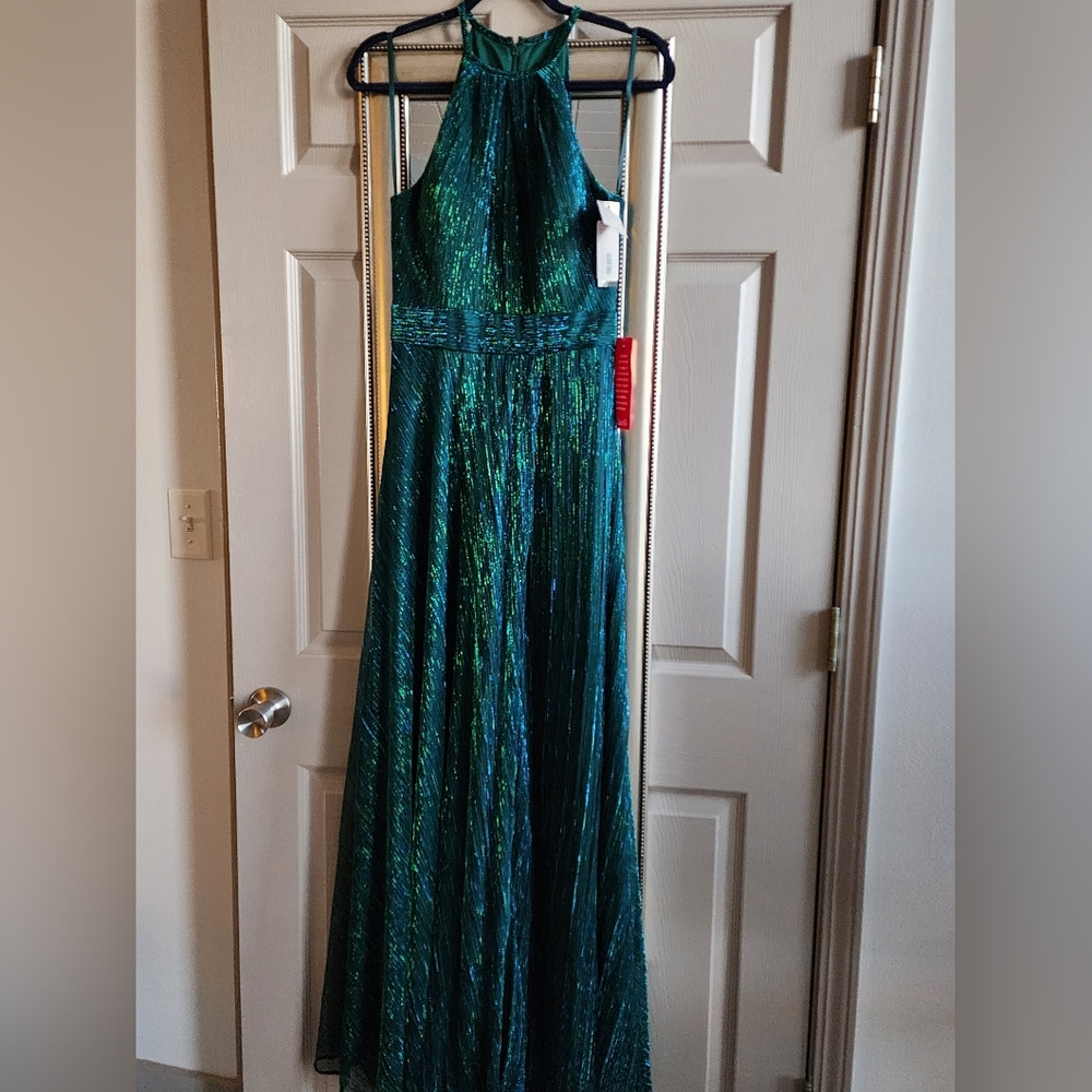 Betsy & Adam Dress, Size 6, Blue and Green